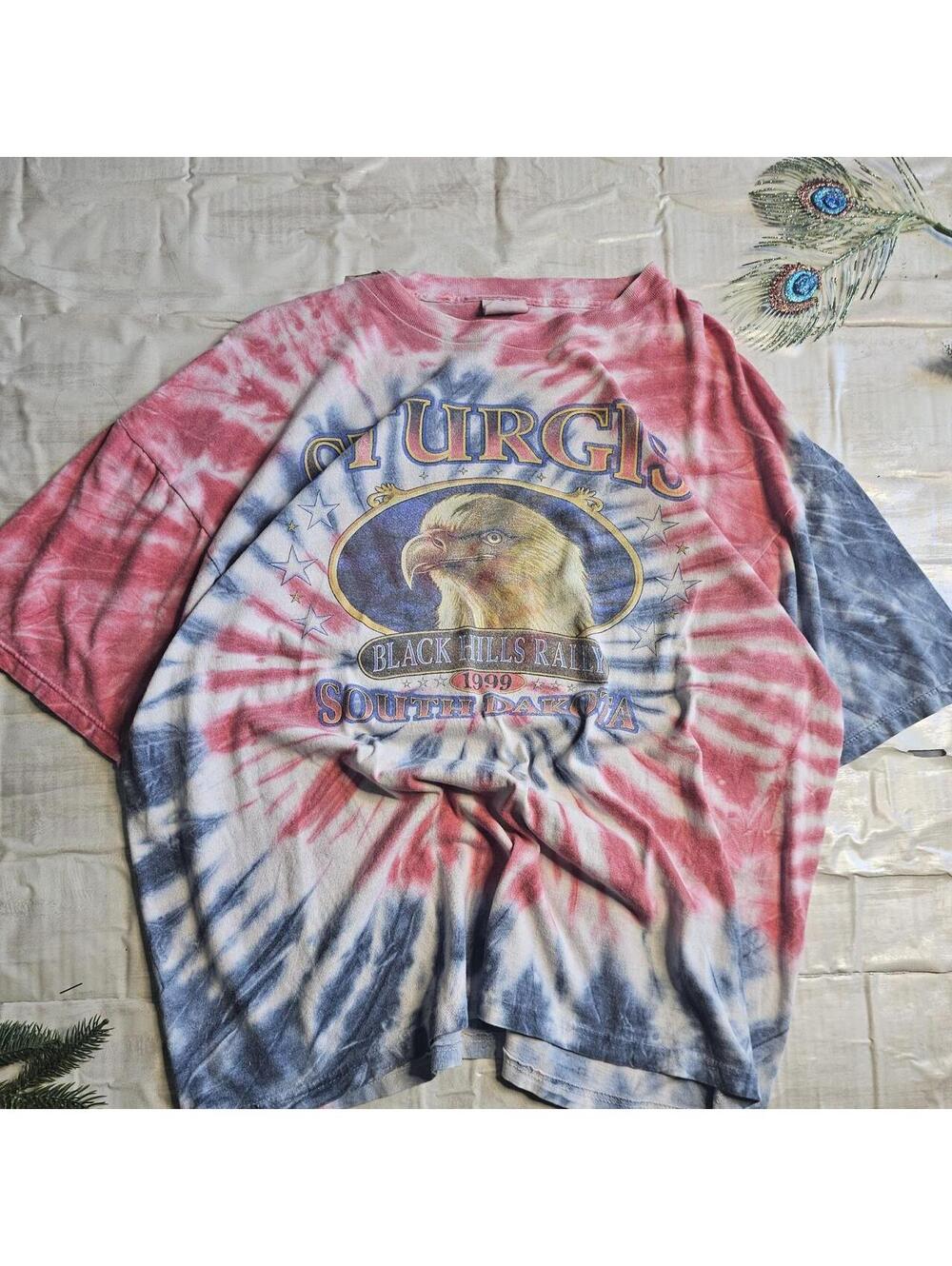 Tvintage sturgis Harley Davidson skater graphic tee shirt from 1999 south Dakota